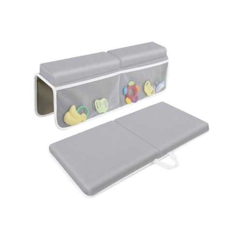 Bath Kneeler with Elbow Rest Pad Set, 1.5 inch Kneeling Pad Mat for Bathtub - Gray