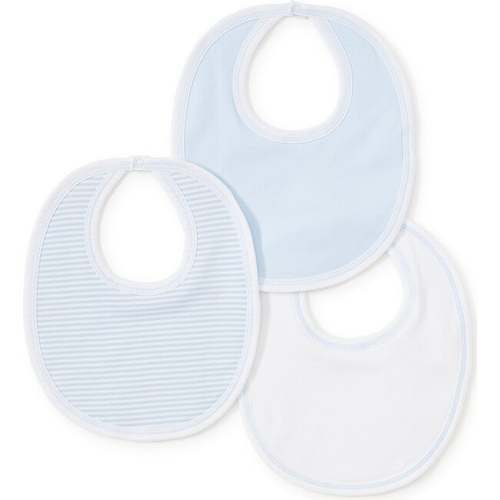 3pc Striped Bib Set, Blue - Kissy Kissy Bibs | Maisonette
