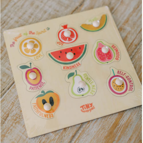 Fruit of the Spirit Wood Puzzle with Scripture – Tiny Theologians