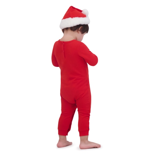 The Grinch Christmas Baby Red Coverall and Santa Hat, Sizes 0/3M-24M