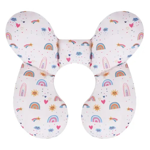 KAKIBLIN Baby Travel Pillow,Upgraded Baby Neck Pillows for Car Seat,Baby Support Pillow,Infant Neck Pillow for Toddler Head and Neck,Newborn Head Support for Car Seat,Pushchair (Rainbow)