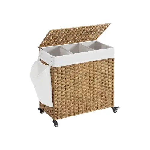 SONGMICS Laundry Hamper with Lid, Large Capacity, Rolling Laundry - TikTok Shop