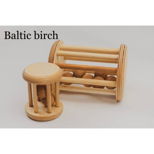 Wooden Rolling Rattle