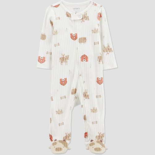 Carter's Just One You®️ Baby Farm Animals Sleep N' Play - Ivory 9M