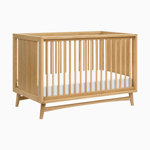 babyletto Peggy 3-in-1 Convertible Crib with Toddler Bed Conversion Kit - Honey