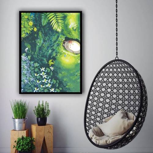 My Neighbor Totoro Poster Totoro Fan Art Studio Ghibli - Etsy