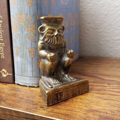 Egyptian Dwarf God Bes Statue - Ancient Egypt Collectible - Made in Egypt