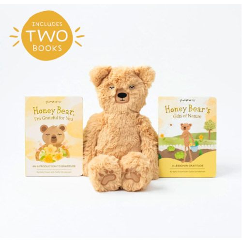 Honey Bear Stuffed Animal & Books on Gratitude | Slumberkins
