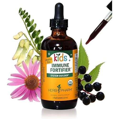 Herb Pharm Kids Certified-Organic Alcohol-Free Immune Fortifier Liquid Herbal Formula, 4 Ounce