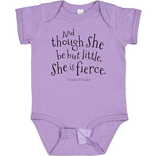 inktastic Though She Be But Little Shakespeare Quote Baby Bodysuit