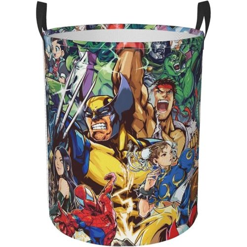 A-vengers Laundry Hamper Large Laundry Basket Durable Oxford Fabric Waterproof Portable Foldable with Handle for Bedroom, Laundry Room 38/62L Round Dirty Storage Clothes Basket-Medium