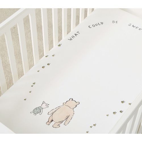 Winnie the Pooh Picture Perfect Sentiment Organic Cotton Percale Crib Fitted Sheet