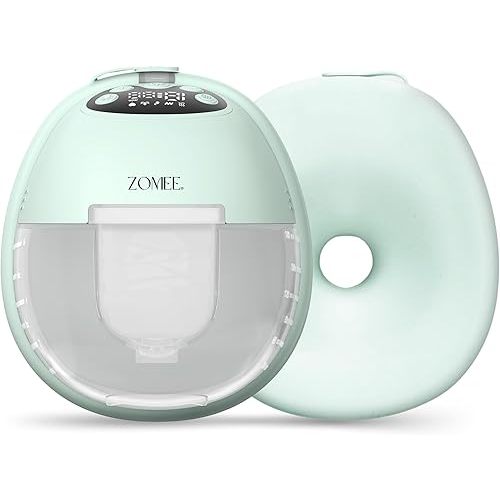 Zomee Mother’s Nature W1 Wearable Breast Pump, Hands-Free & Hospital-Grade, 12 Suction Levels, 4 Modes, Warming Technology, Mimics Baby’s Rhythm, Quiet Portable Design, BPA-Free, 2-Year Warranty