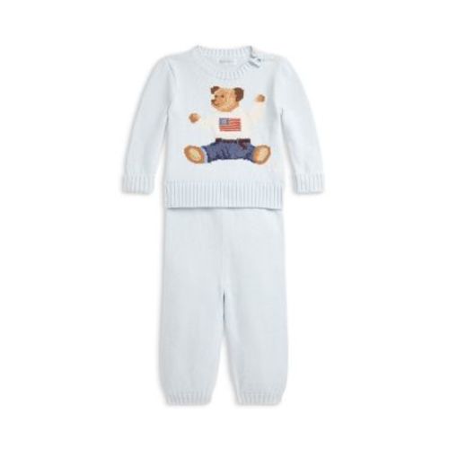 Boys' Polo Bear Cotton Sweater & Pant Set - Baby
