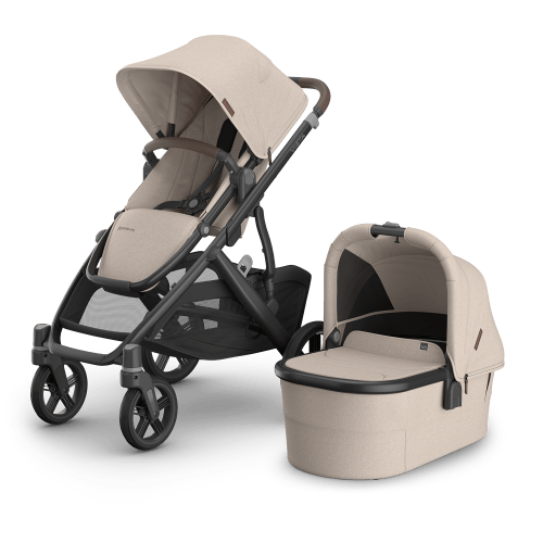 UPPAbaby Vista V3 Pram With Bassinet - Ada (Sandstone/Chestnut leather)