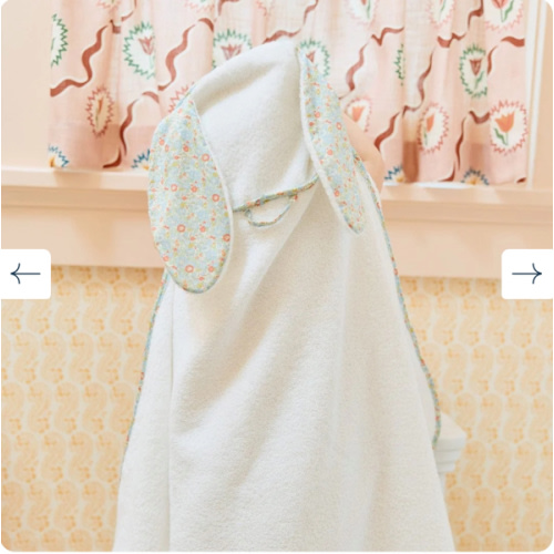 Percale Kids’ Bunny Hooded Towel | Weezie Towels