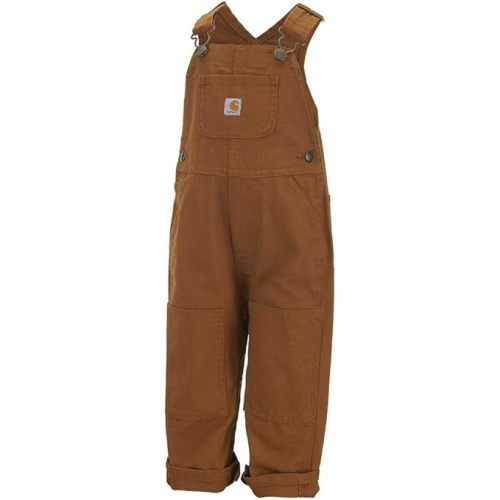 Carhartt Baby-boys Infant Washed Duck Bib Overall, Brown, 6 Mo.