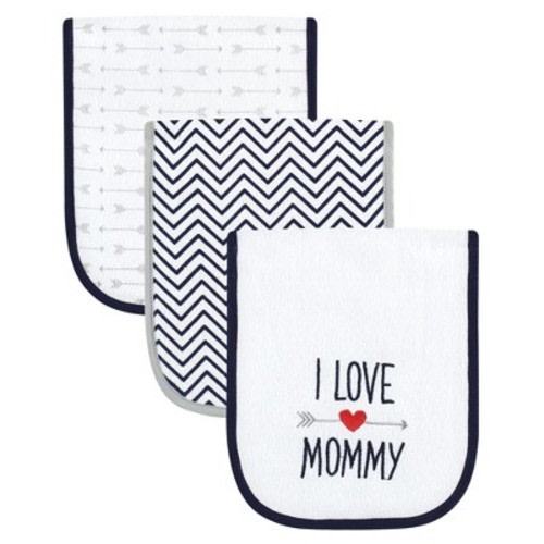 Luvable Friends Infant Boy Cotton Burp Cloths with Fiber Filling, Boy Mommy, One Size