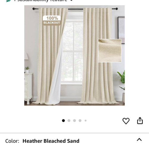 Amazon.com: Linen Blackout Curtains For Bedroom Cream Beige Black Out Curtains 84 Inch Long Chenille Curtains 100% Light Blocking Thermal Insulated Room Darkening Living Room Nursery Drapes, 52" W x 84" L,Natural : Home & Kitchen