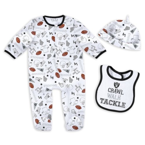 Las Vegas Raiders WEAR by Erin Andrews Newborn & Infant Sleep & Play Set
