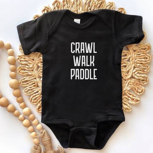 Crawl Walk Paddle Baby Onesie, Hawaii, Keiki, Hawaii Kids, Funny Hawaii, Outrigger Canoe, Beach Baby, Ocean Lover, Paddling, Paddler