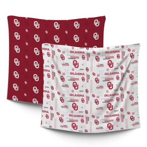 Infant Pegasus  Oklahoma Sooners 47" x 47" Home & Away Two-Piece Muslin Blanket Set