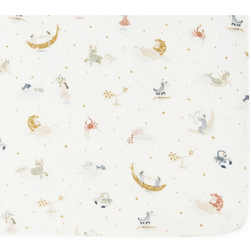 Pehr Organic Cotton Crib Sheet in “Zodiac”