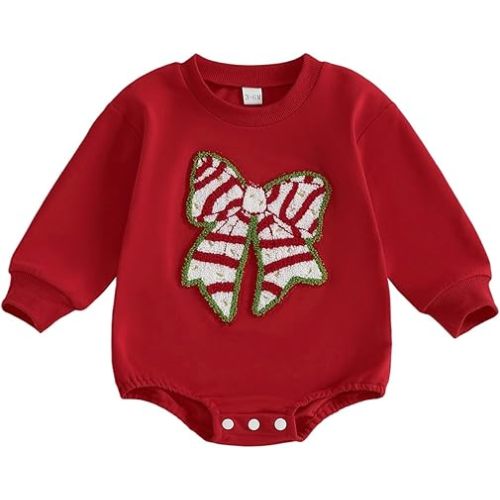 Baby Halloween Outfit Newborn Girl Pumpkin Bow Bubble Romper Sweatshirt Infant Bodysuit Cute Fall Winter Clothes