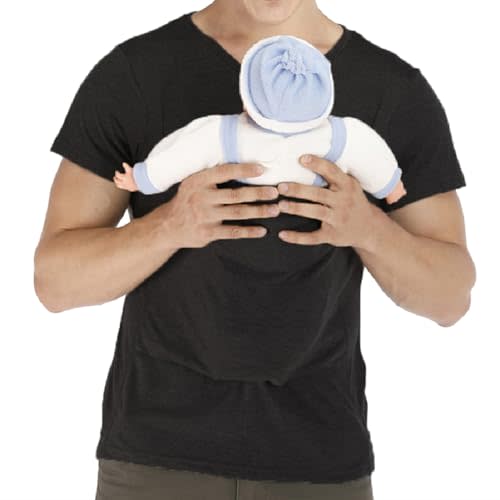 amropi Men's Baby Carrier Soothe V Neck Short Sleeve Kangaroo T Shirt