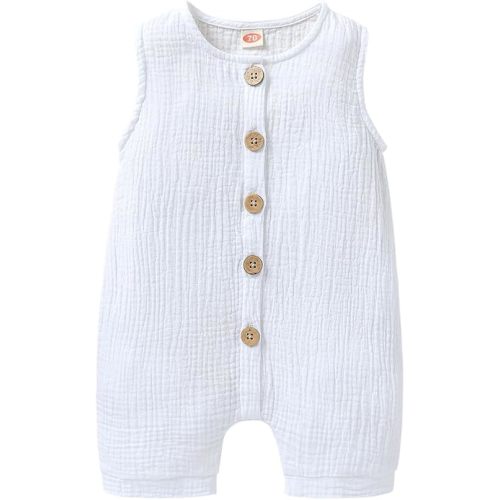 Infant Newborn Baby Boys Girls Cotton Linen Romper Summer Jumpsuit Sleeveless Overalls Clothing Set