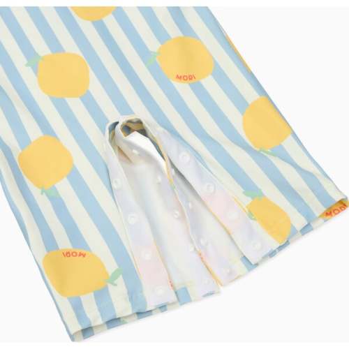 Lemon and Blue Stripe Sun Safe Swim Suit - MORI | Maisonette