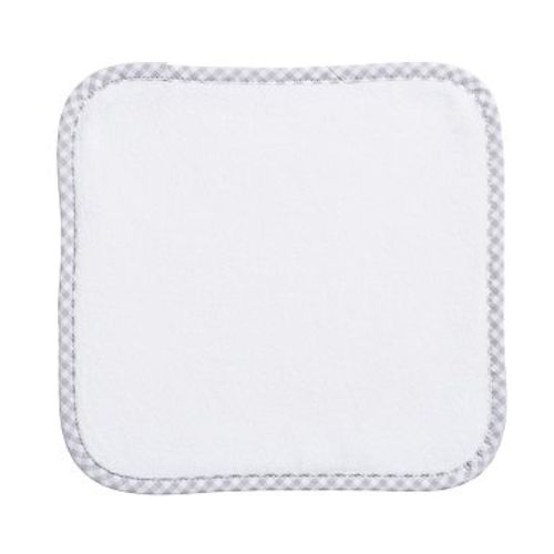 Gingham Washcloth Set of 3, Gray