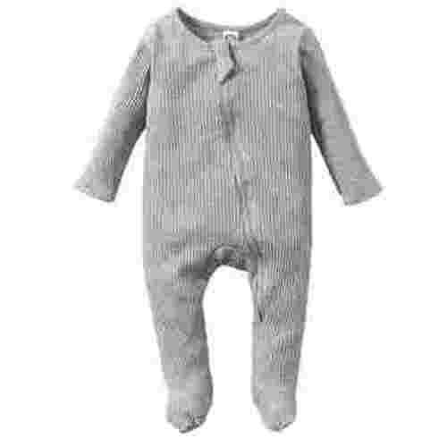 0-6M Newborn Baby Footie Pajamas Zipper Front Infant Cotton One-piece Sleeper Pjs Newborn Footed Sleep Play