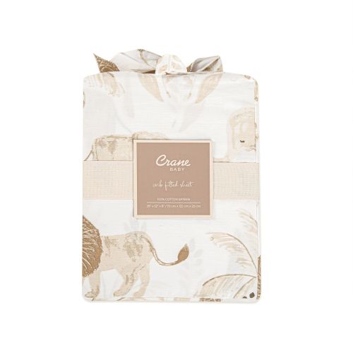 Kendi Crib Sheet - Safari Crib Bedding | Crane Baby