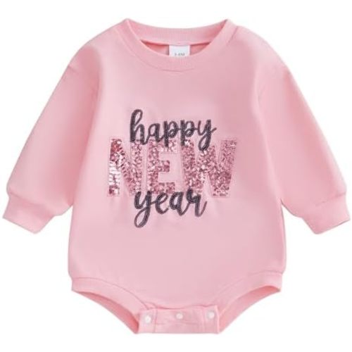 My First New Years Baby Girl 0-3 Months Romper