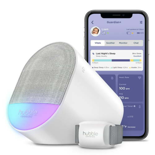 Hubble Guardian+ Portable Personal Sleep Quality & Activity Tracker with Wellness Indicators