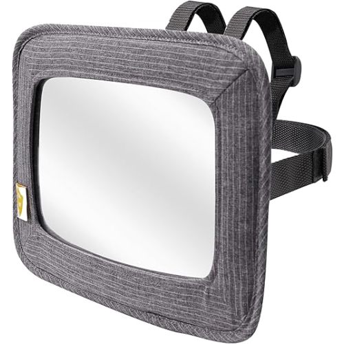 GoldBug Soft Sided Rear & Forward Facing Safety Mirror for Baby & Toddler - Shatter Resistant - Jumbo Baby Car Mirror