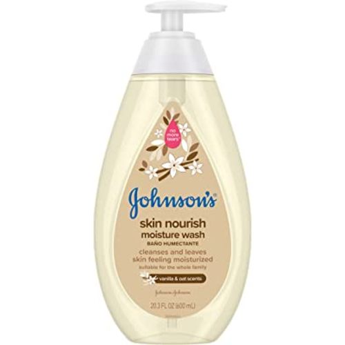 Johnson's Baby Skin Nourishing Moisture Baby Body Wash With Vanilla & Oat Scents, Hypoallergenic & Tear Free Baby Bath Wash, Paraben-, Dye-, Sulfate & Phthalate-Free, 20.3 fl. oz