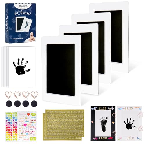 Tubuui Inkless Baby Hand and Footprint Kit,Clean Touch Ink Pad for Baby Footprint Kit,No Mess Dog Paw Print Kit,DIY Footprint Ink for Baby Keepsake Gifts for Boys and Girls