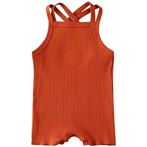 Baby Girl Boy Romper Bodysuit Solid Plain One Piece Jumpsuits Sleeveless One Piece Baby Clothes Outfits Summer
