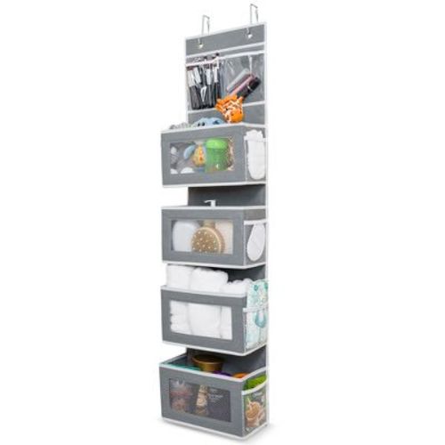 Wondersome Over The Door Organizer - Clear Mesh Window Hanging Storage Rack - Closet/wall Organization For Bedroom, Bathroom, Kids Room
