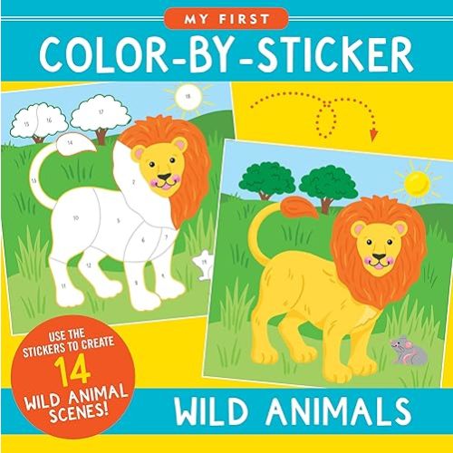 My First Color-by-Sticker Book - Wild Animals Paperback – Sticker Book, September 7, 2022