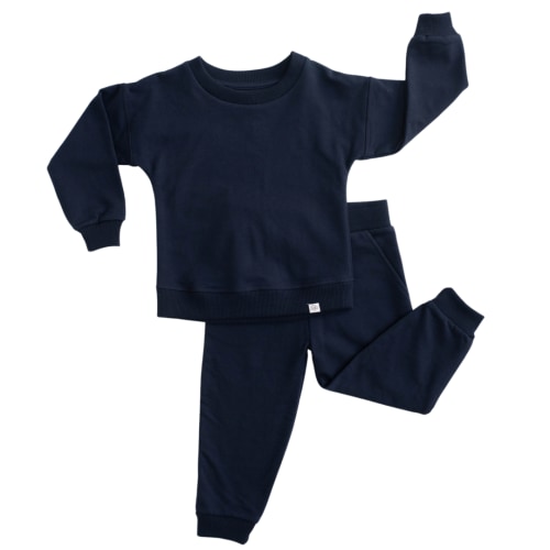 Leisure Sweat Set in Navy