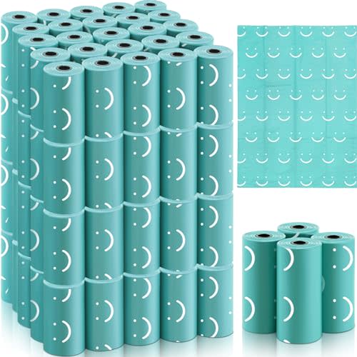 Wowangce 1500 Count Diaper Disposable Bags for Baby Diaper Sacks Baby Powder Scent Disposal or Pet Waste Bags, 100 Rolls(Aquamarine)