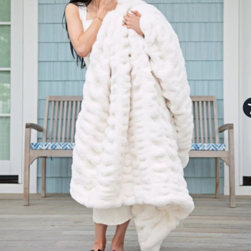 Cream Hugs Blanket | Minky Couture