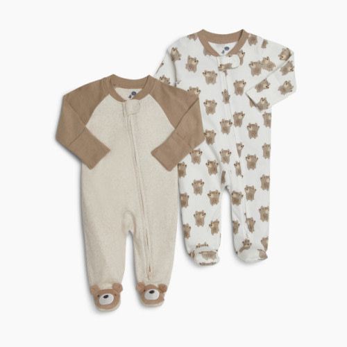 Small Story Printed Footie (2 Pack) - Bear Hugs, 0-3 M