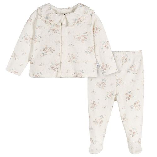 Baby Girl Just Born® 2-pc. Side Snap Top & Footed Pants Set