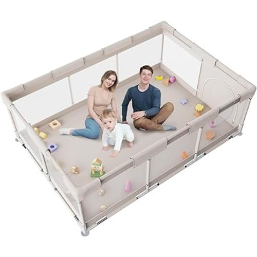 Baby Playpen, Playpen, 71x47 inch Playpen for Babies and Toddlers, Play Pen for Kids, Play Pens for Babies and Toddlers for Apartment (Without mat)