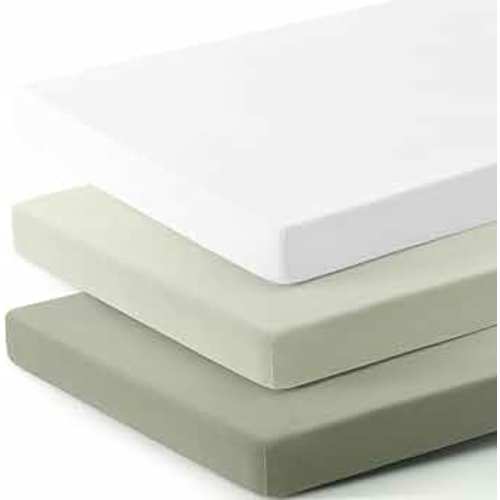 GRSSDER Mini Crib Sheets Fitted, Pack and Play Sheets 3 Pack, Ultra Soft Stretchy Pack N Play Sheets, Universal Fit for Playard Mattress, Jersey Crib Sheets Neutral for Boys and Girls, Sage Green