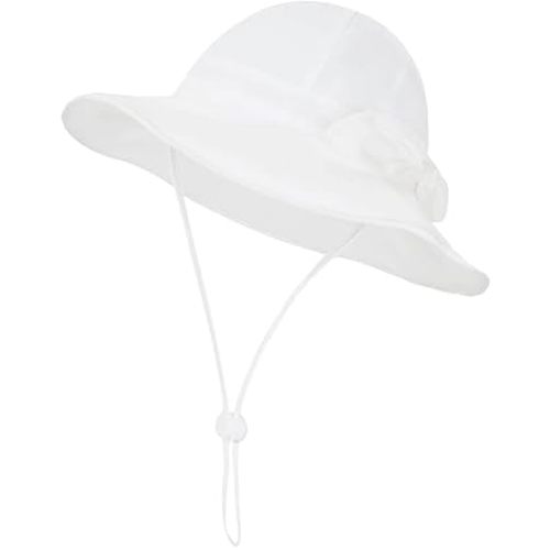 Baby Girl Sun Hat Toddler Summer Bucket Hats UPF 50+ Hat for Infant Girl Beach Hat with Wide Brim 0-6T